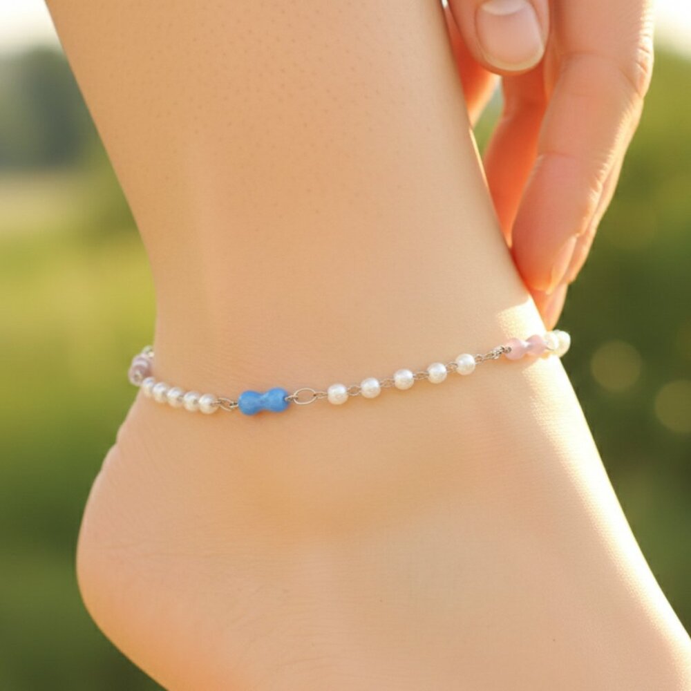 "Elegant Handmade Anklet – Delicate Jewelry for Women, MAR091670